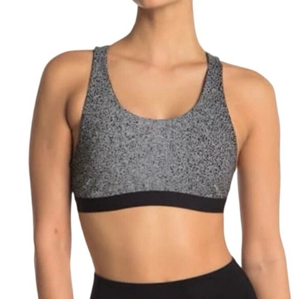 Koral Sport Bra Tax‎ Power Padded  activewear Performance Sz S Black/Gray Yoga